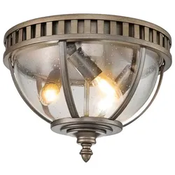 Deckenlampe Außenleuchte Deckenleuchte bronze Gartenleuchte Terrassenlampe Glas