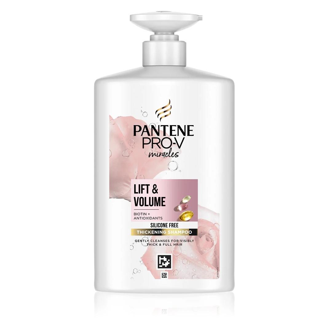 Pantene Pro-V Lift & Volume Thickening Shampoo with Biotin Silicone-Free 1000ml Pump Dispenser (Flüssiges Shampoo, 1000 ml) (50000044)