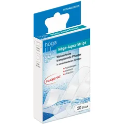 Höga-Aqua-Strips Wasserfest Transparent Verschgröß 20 ST