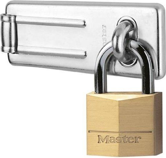 Master Lock Overvalslot en Hangslot Set met 89 mm Grendel - Zilver