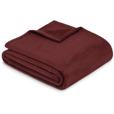 Wohndecke IBENA "Wohndecke Cordoba", burgundy, B:150cm L:200cm, Baumwolle, Polyacryl, Polyester, Wohndecken, Wohndecke, Mit trendiger Cord-Struktur, made in Germany