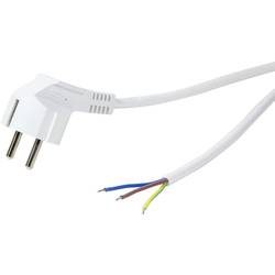LogiLink Strom Anschlusskabel [1x Schutzkontakt-Winkelstecker - 1x offene Kabelenden] 1.50 m Weiß CP136