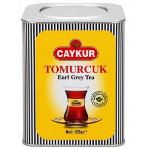 Caykur Tee Tomurcuk Earl Grey, in der Dose, Schwarzer Tee aus der Türkei, loser Tee, 125 g
