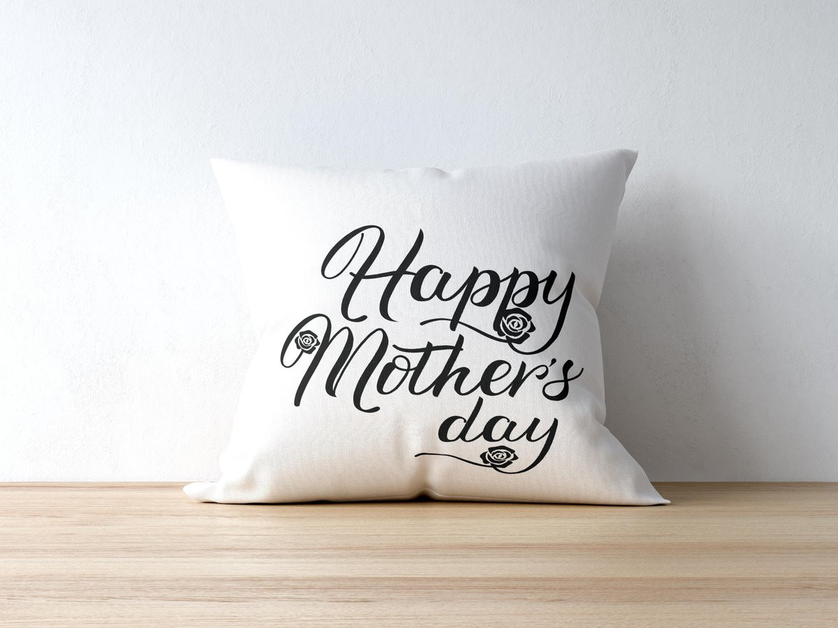 Sierkussen Happy Mother's Day voor Mama - Polyester