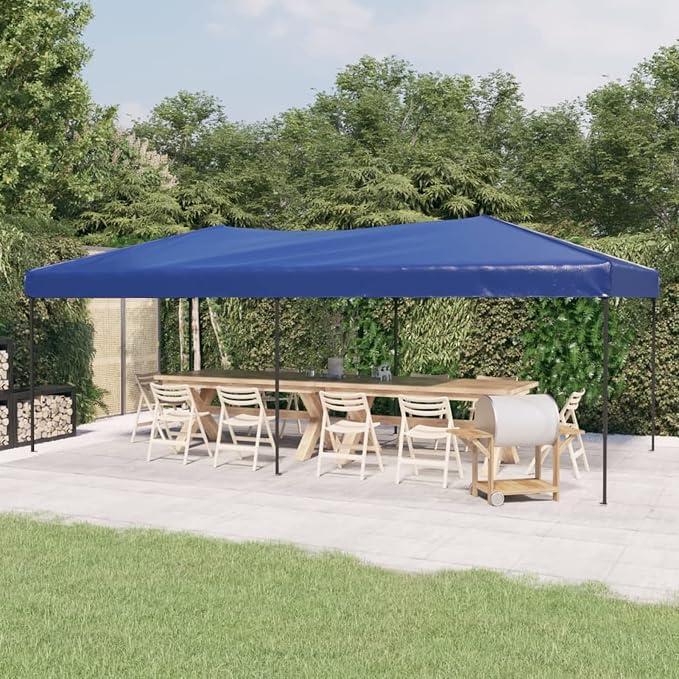 Partyzelt Faltbar, Pavillon, Party Zelt, Bierzelt, Faltpavillon, Gartenzelt, Lackierzelt, Zelt Garage, Zeltgarage, Blau 3x6 m