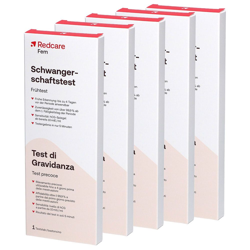 Redcare Schwangerschaftstest Urin x5 5x1 St Test