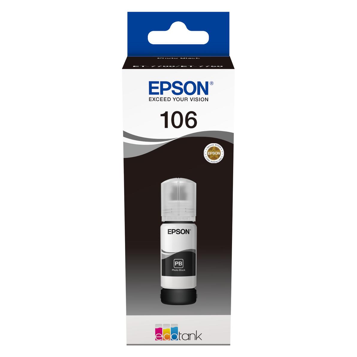 Epson 106 EcoTank Ink (PBK) (C13T00R140)