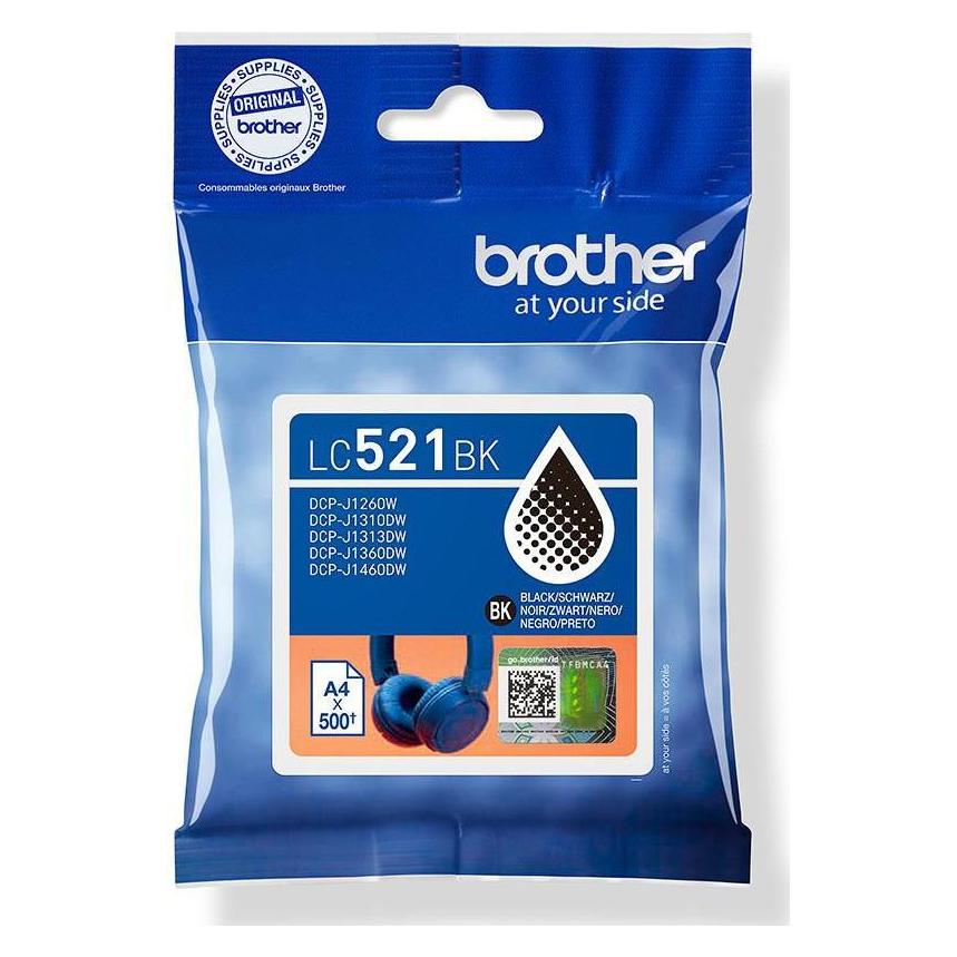 Brother Genuine Ink Cartridge - Black (LC-521BK)