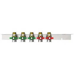 VAILLANT Installationsschiene 5 Kugelhähne für Wohnungsstationen H