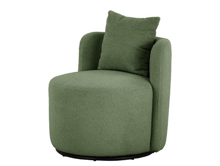 Fauteuil Pasao Vert/Vert vieilli Tissu Bouclé Nola 73 x 67 x 75cm