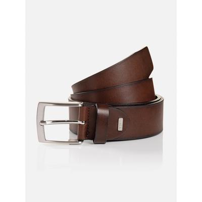Ledergürtel MONTI "TUSTON", Herren, Gr. 115, braun, Rindsleder, Gürtel Ledergürtel, elegant, langlebig, glänzend
