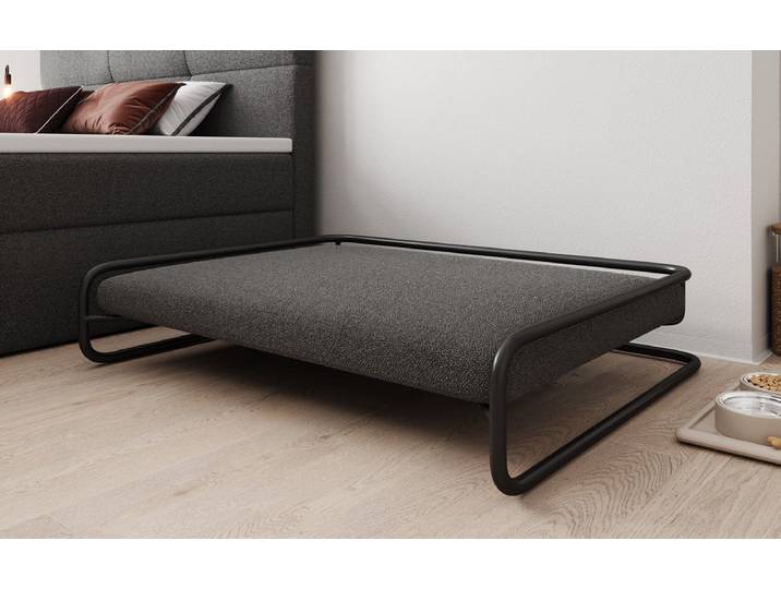 Hundebett Arlo 110×80cm in Bouclé - 110×80 cm - Grau - Bouclé - Luxusbetten24