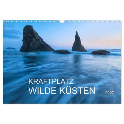 Kraftplatz Wilde Küsten (Wandkalender 2027 DIN A3 quer), CALVENDO Monatskalender