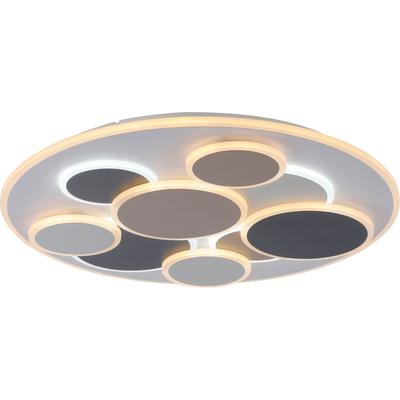 JUST LIGHT LED Deckenleuchte "MODENA", weiß, 1, Ø 58,8cm H: 6,7cm, 1 Stk., Leuchten, CCT 3000-6500K, dimmbar, Memoryfunktion, Infrarot-FB, LED Deckenleuchte
