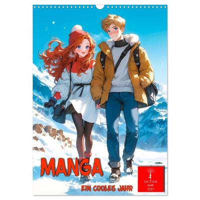 Manga - ein cooles Jahr (Wandkalender 2027 DIN A3 hoch), CALVENDO Monatskalender