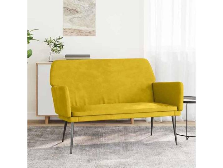 SALE 2026  Banc de bout de lit Jaune - Banc Jaune 108x79x79cm Velours PRO217612185