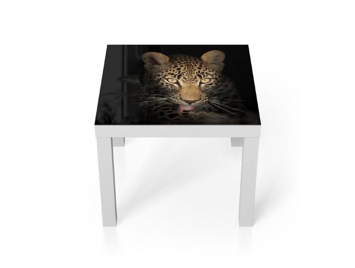 DEQORI Couchtisch 'Schattenraubkatze', Glas Beistelltisch Glastisch modern