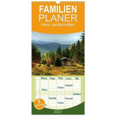 Familienplaner 2027 - Harz Landschaften mit 5 Spalten (Wandkalender, 21 x 45 cm) CALVENDO