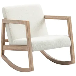 HOMCOM - Schaukelstuhl - 60L x 81B x 71H cm - weiß