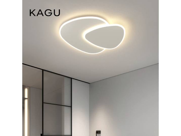 KAGU Plafonnier LED moderne avec télécommande, luminaire à montage en surface, à intensité variable, pour salon, salle à manger, style minimaliste ﻿