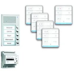 TCS PPAF05-EN/01 audio:pack AP für 5 Wohneinheiten, mit Außenstation PAK 5 Klingeltasten + 5x Freisprecher ISW6010 + Steuergerät BVS20 PPAF05EN01