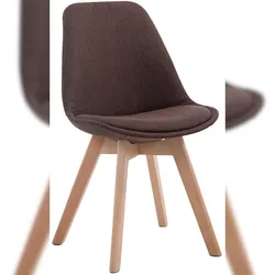 DELUKE Besucherstuhl LAGOS - Stoff Braun 48x55x84 cm Hellbraun | Besucherstühle Konferenzstuhl Wartezimmerstuhl Bürostühle Bürostuhl Konferenzraum