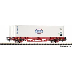PIKO H0 Containertragwagen Lgs DB AG Epoche VI mit 40-Fuß-Cosco-Panda-Container, 27749