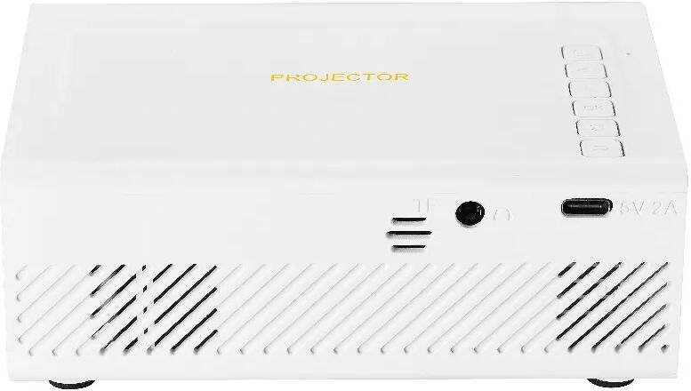 INF Tragbarer Heimprojektor: 1080P Unterstützung mit HDMI, USB und TF-Karten Weiß