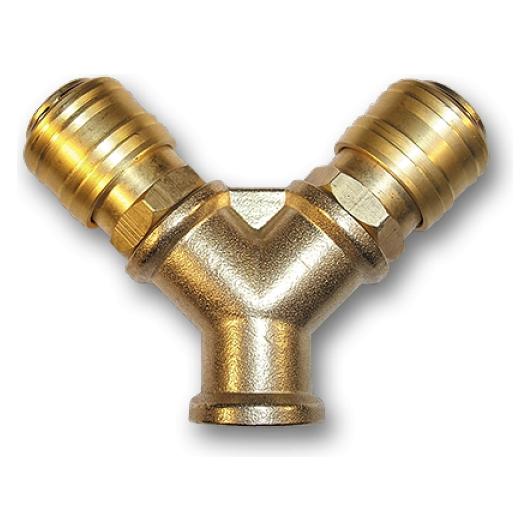 Bradas rozdvojka vnitřní závit 3/8"+ 2rychlosp. Ms (SP026)