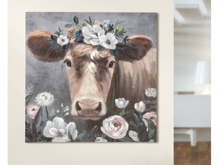 Leinwandbild GILDE Bild Blumenkuh , braun (farbe bild(er): braun), B:90cm H:90cm T:2,7cm, Leinwand, Bilder, Leinwandbild