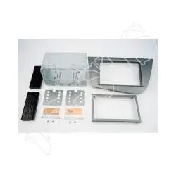Doppel-DIN 2-DIN Radioblende Seat Leon 2005 - 2009 Autoradio Blende grau meta...