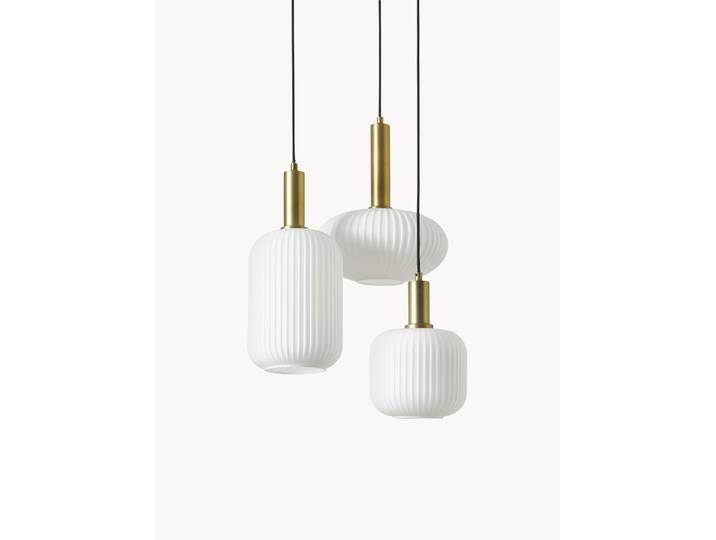 Cluster-Pendelleuchte Candela aus Opalglas
