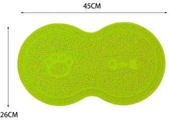 Uplift Essentials Non Slip Waterproof Pet Food Placement & Litter Mat yellow Green