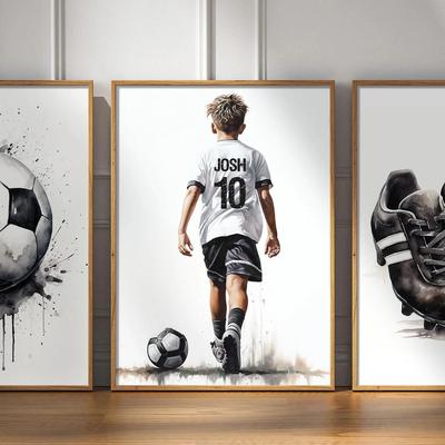 Uplifted Finds Personalized Football Player Poster   Custom Sports Wall Art For Boys & Men 20 X 30 Cm dd063 01