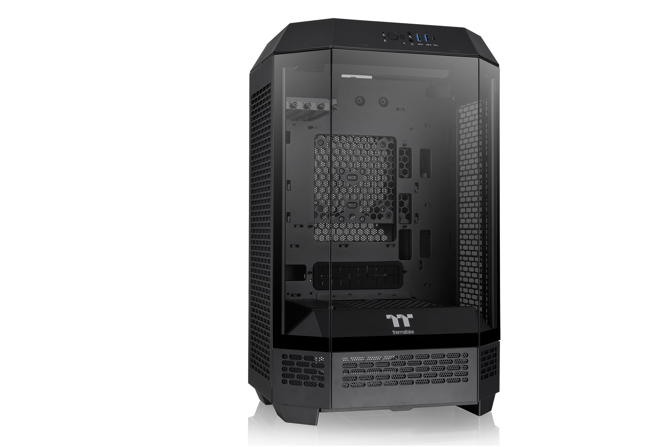 Thermaltake The Tower 300 Gaming PC Gehäuse Micro-Tower Schwarz Seitenfenster