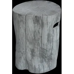 Gardenforma Abdeckung für Gasflaschen, Baumstamm-Optik grau Eco-Stone, für 11 kg Gasbehälter grau