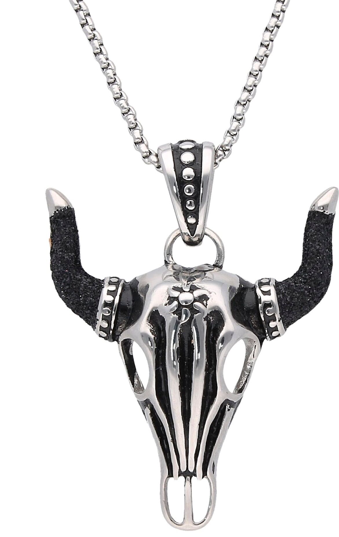 Kette mit Anhänger, silber (silberfarben), Halsketten, Herren, Edelstahl