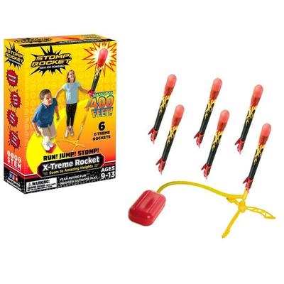 Stomp Rocket 365040 - Stomp Rocket X-Treme, Startrampe mit 6 Raketen