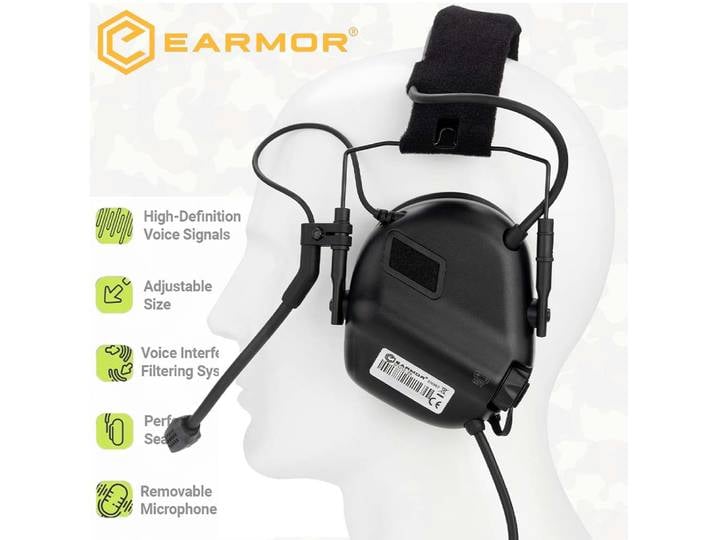 EARMOR M32 SE casque de Communication antibruit de tir tactique pour la chasse casque de Protection de sécurité antibruit