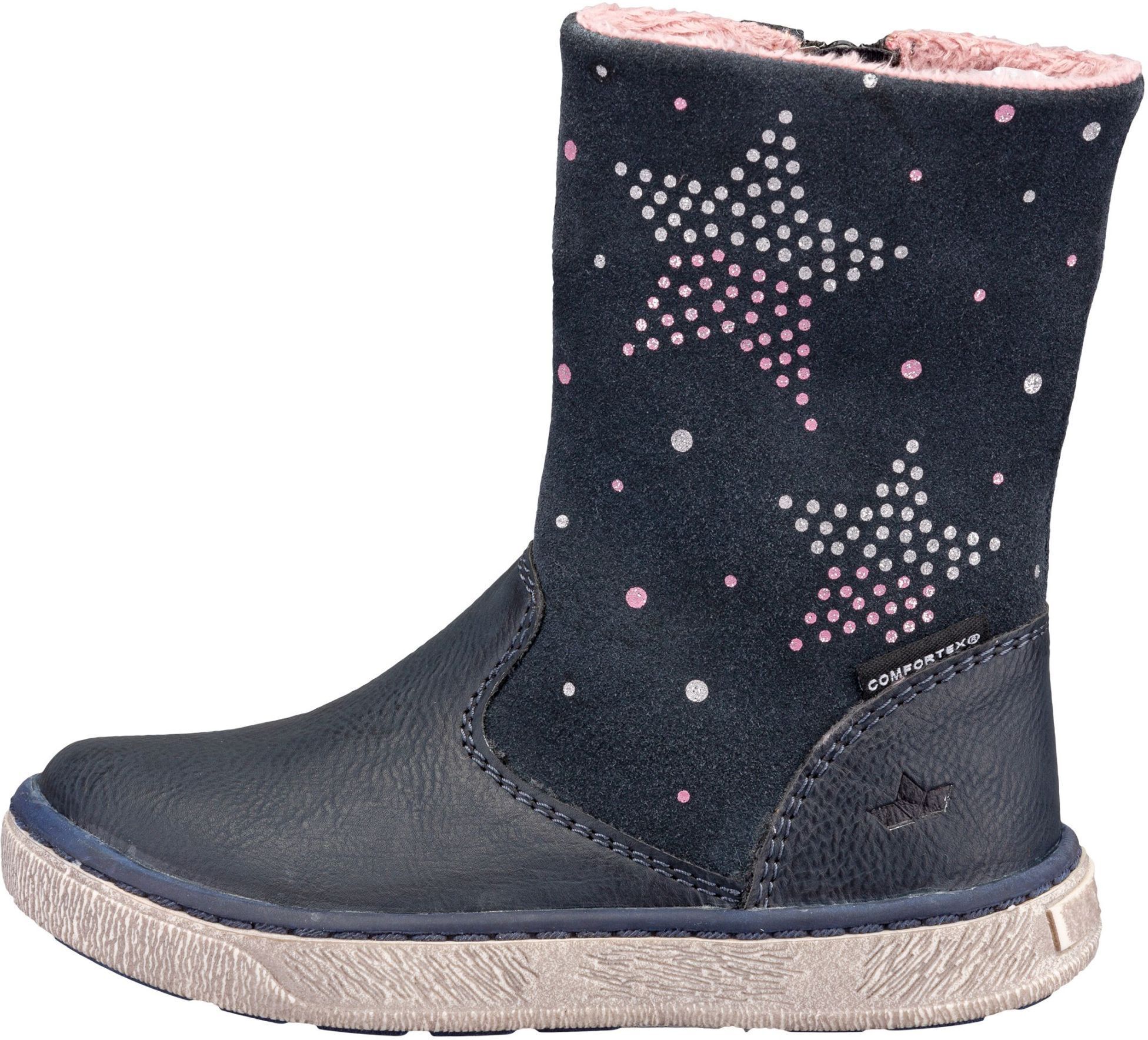 Winterstiefel LICO "Winterstiefel Anjana", Mädchen, Gr. 29, blau, Veloursleder, Schuhe Winterstiefel blau 29