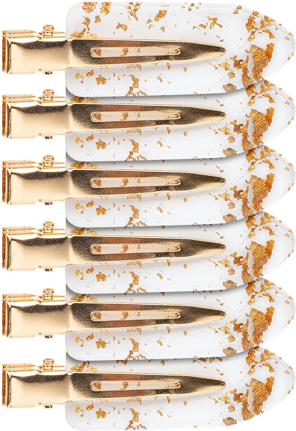 BRUSHWORKS Gold Flake No Crease Clips 6pcs