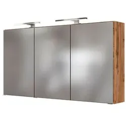 Held-Möbel Spiegelschrank Lucca Holzoptik Braun Eiche 120 cm