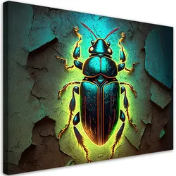 WANDBILD neon insekten tiere