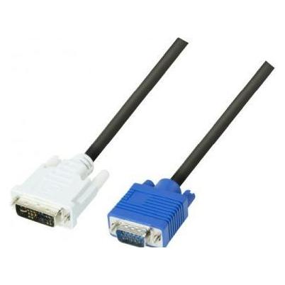 Exertis Connect DVI Kabel, DVI-A Stecker an VGA HD15 Stecker, 5,0 MeterZum Anschluss von DVI-Monitoren und Beamern m (5 m) (127721)