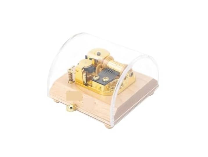 VNCdfhETs Dekorative Spieluhr Holz-Aufzieh-Phonograph, Transparent, Visuell, Multifunktionale Spieluhr Musikalisches Erinnerungsstück(2pieces)