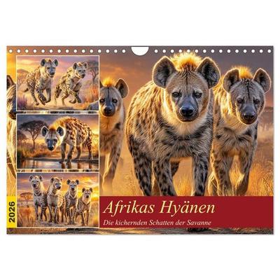 Afrikas Hyänen. Die kichernden Schatten der Savanne (Wandkalender 2026 DIN A4 quer), CALVENDO Monatskalender