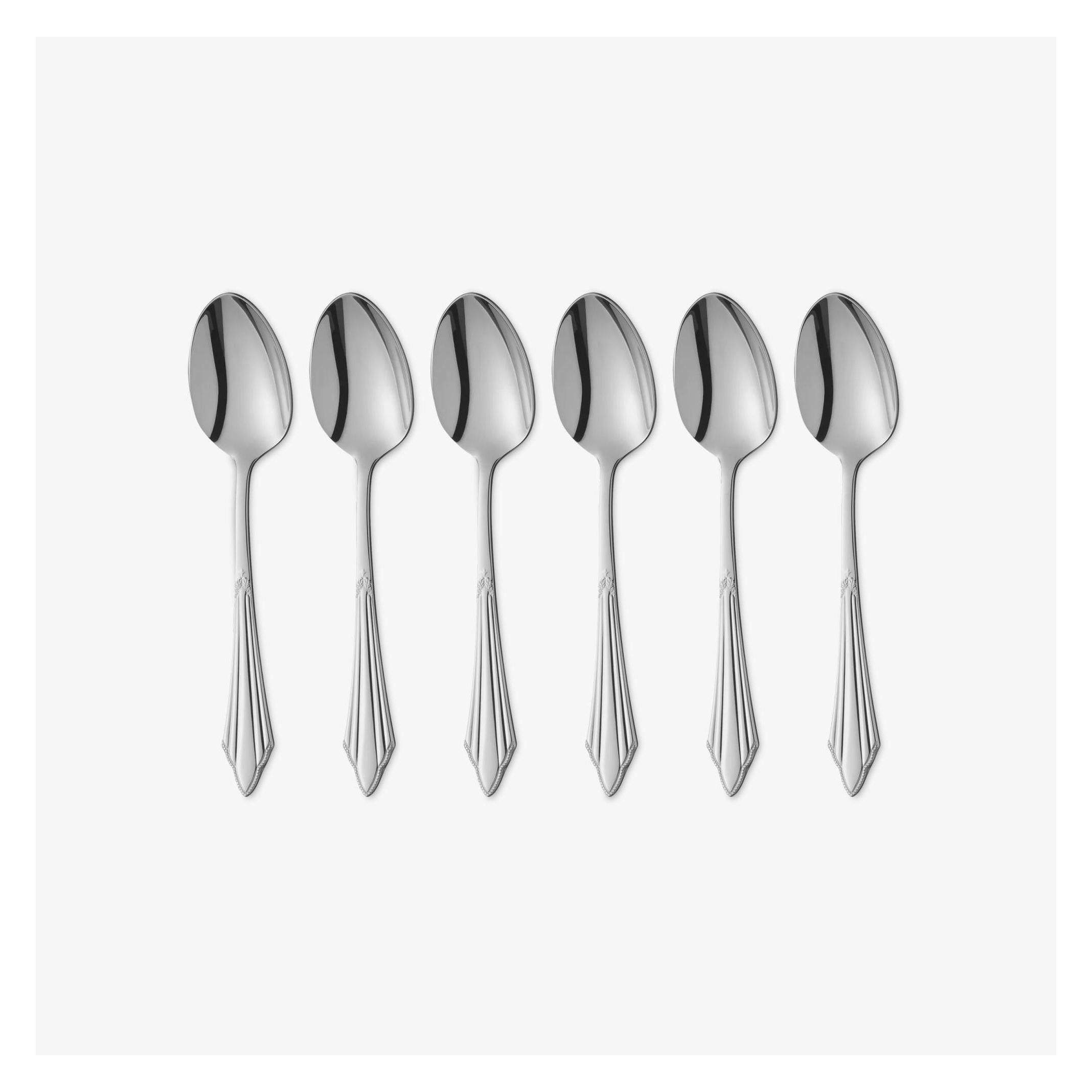 WMF Espressolöffel Set 6-tlg. FÄCHER Stahlgrau (1 Stk., Löffel) (3201112954)