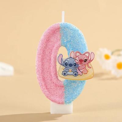 Uplift Treasures Cartoon Stitch Number Birthday Candle For Cake Decoration