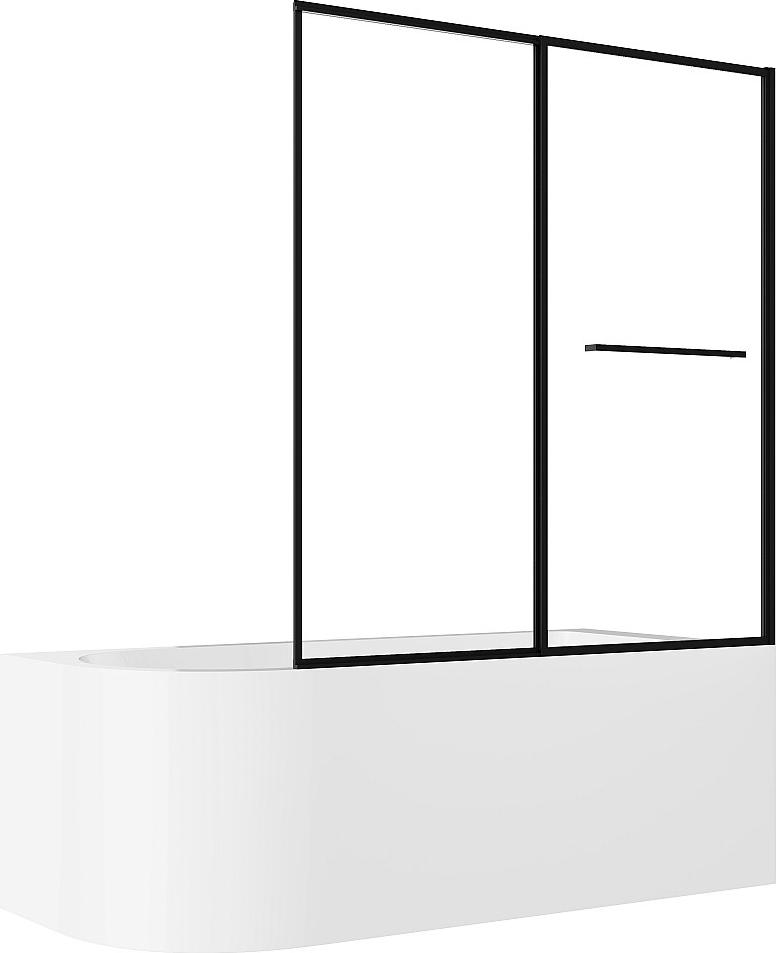 Duschbadewanne mit schiebbarer Duschtrennwand - Weiß - 240 L - Ecke rechts - ANIKA