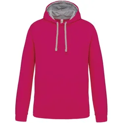 Kariban Unisex Kontrast Kapuzen Sweater Hoodie K446 fuchsia/fine grey XS
